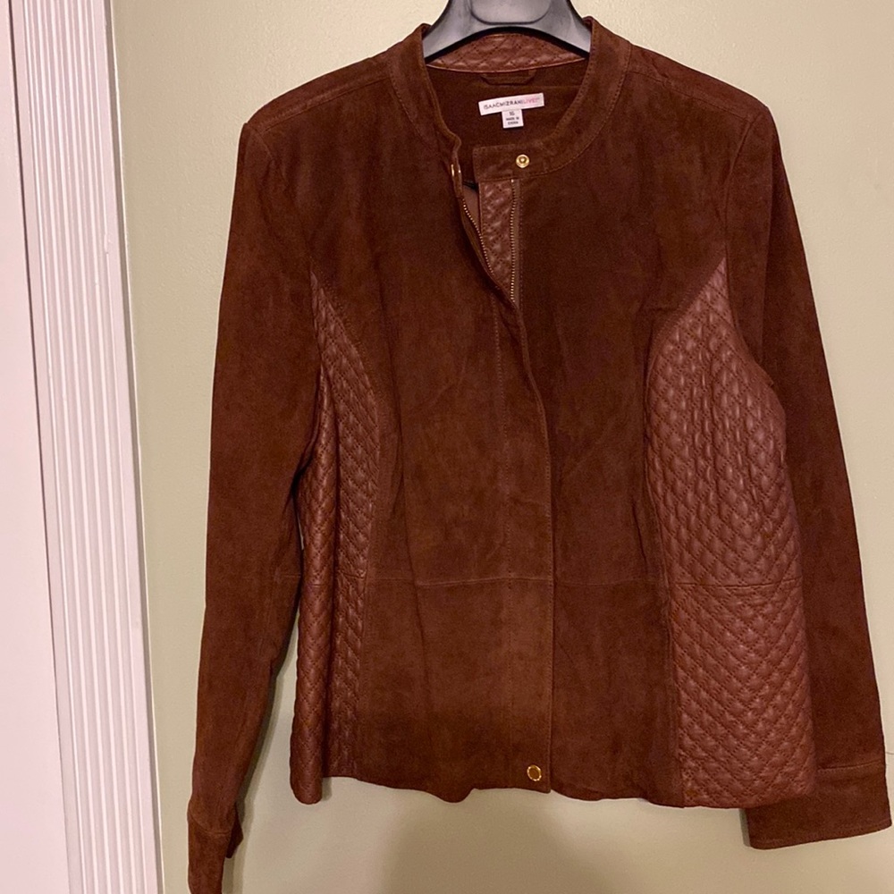 Isaac Mizrahi jacket, chocolate brown. New, Size 16